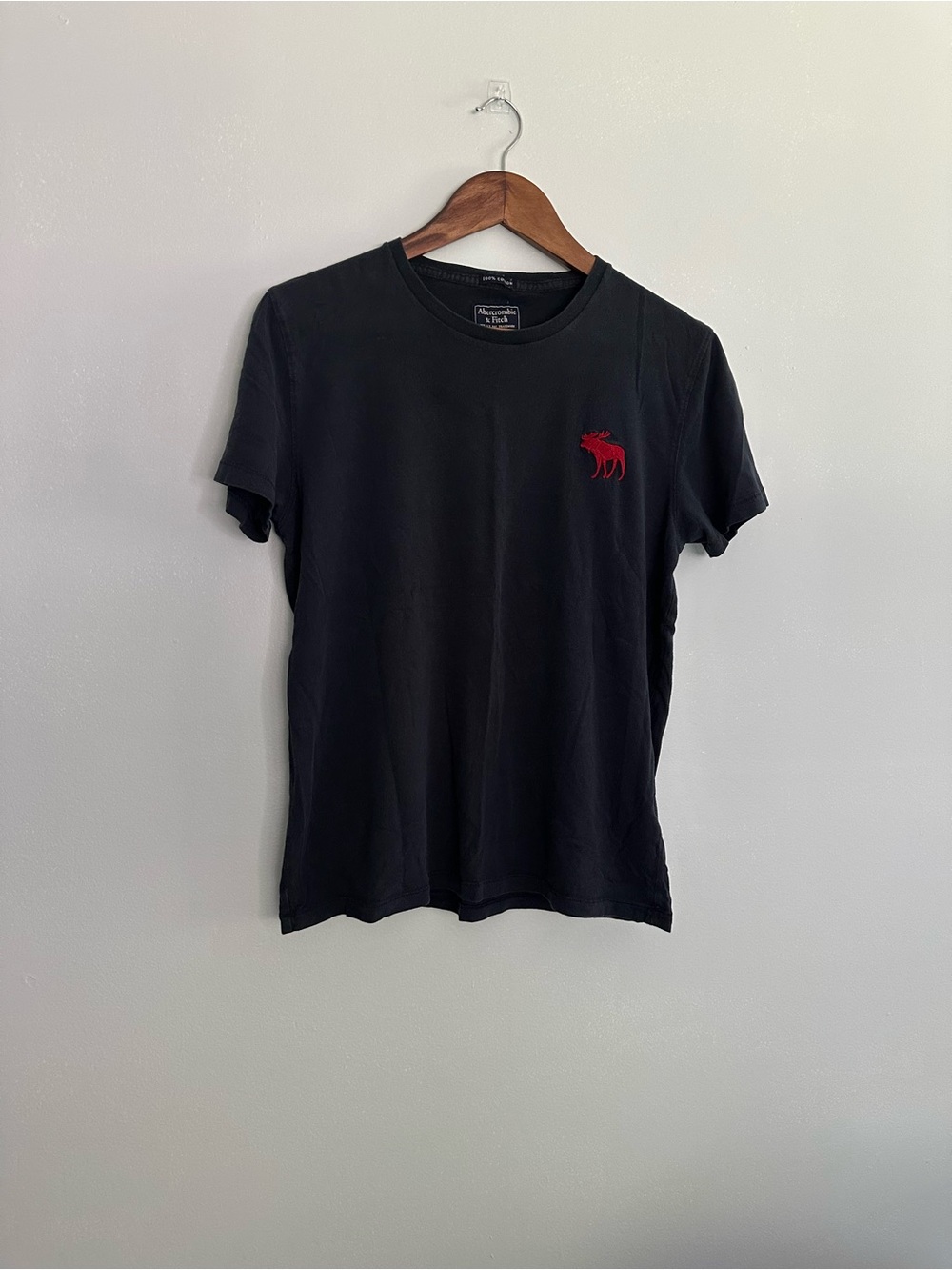 Abercrombie & Fitch Black Short Sleeve Crew 100% cotton tshirt